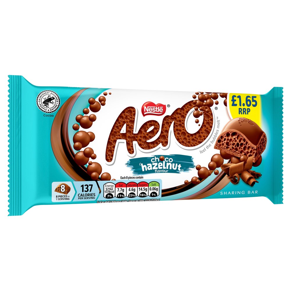 Aero Hazelnut Chocolate Sharing Bar 90g PMP ( Box of 15)