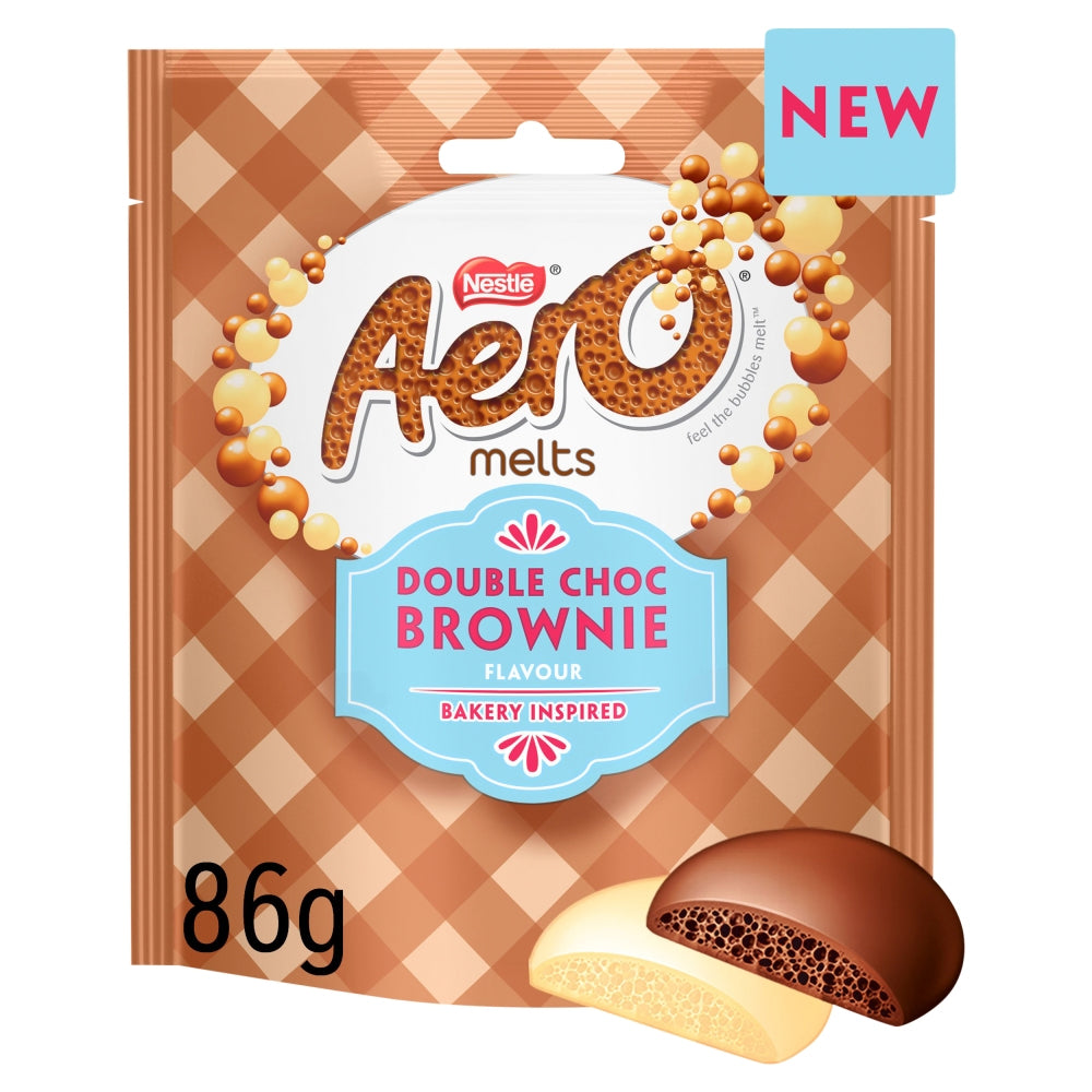 Aero Melts Double Chocolate Brownie Flavour Buttons 8 x 86g Bags