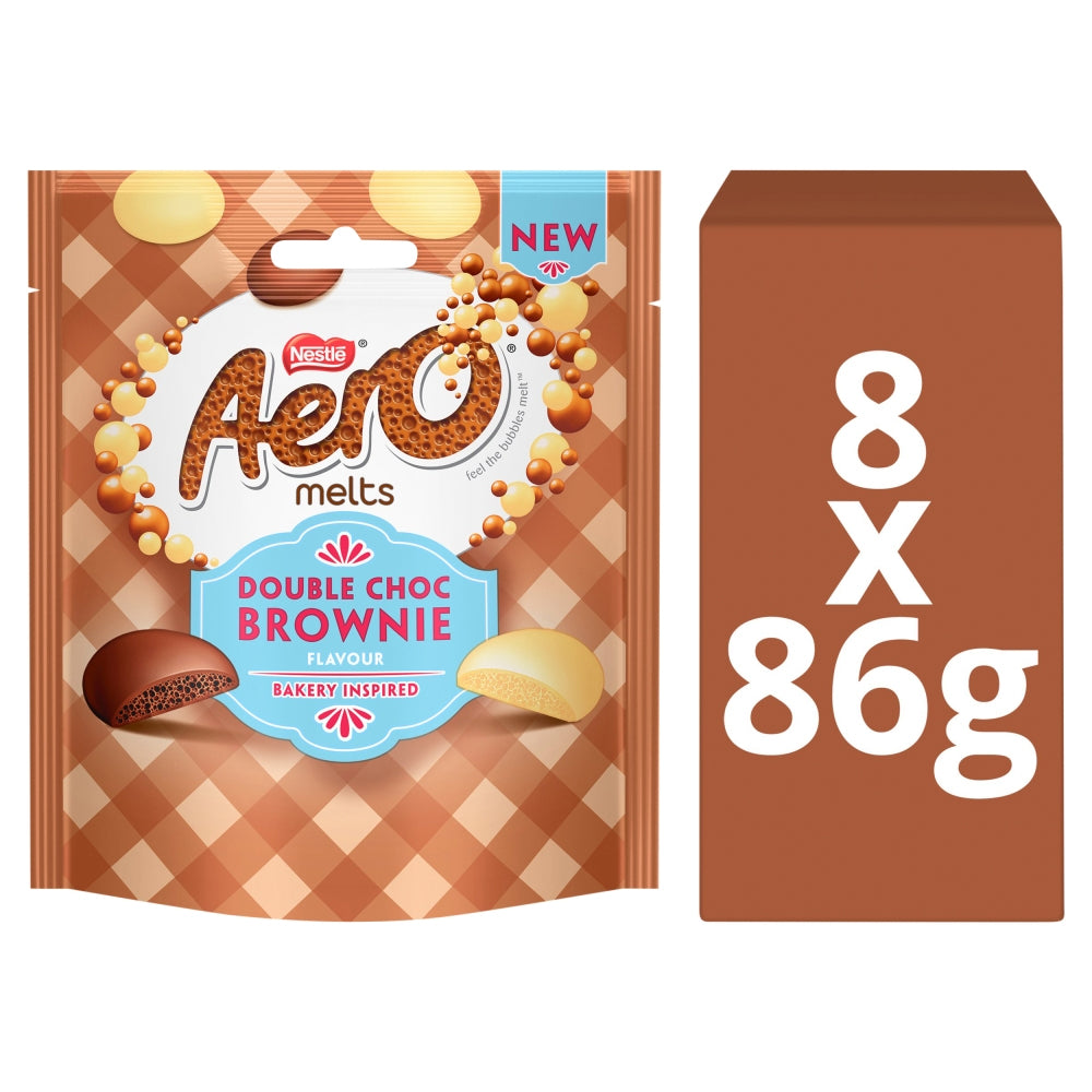 Aero Melts Double Chocolate Brownie Flavour Buttons 8 x 86g Bags