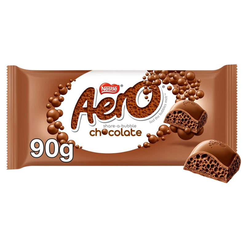 Nestle Aero Milk Chocolate Sharing Bar 90g Bubbly Chocolate 15 Bars Multipack