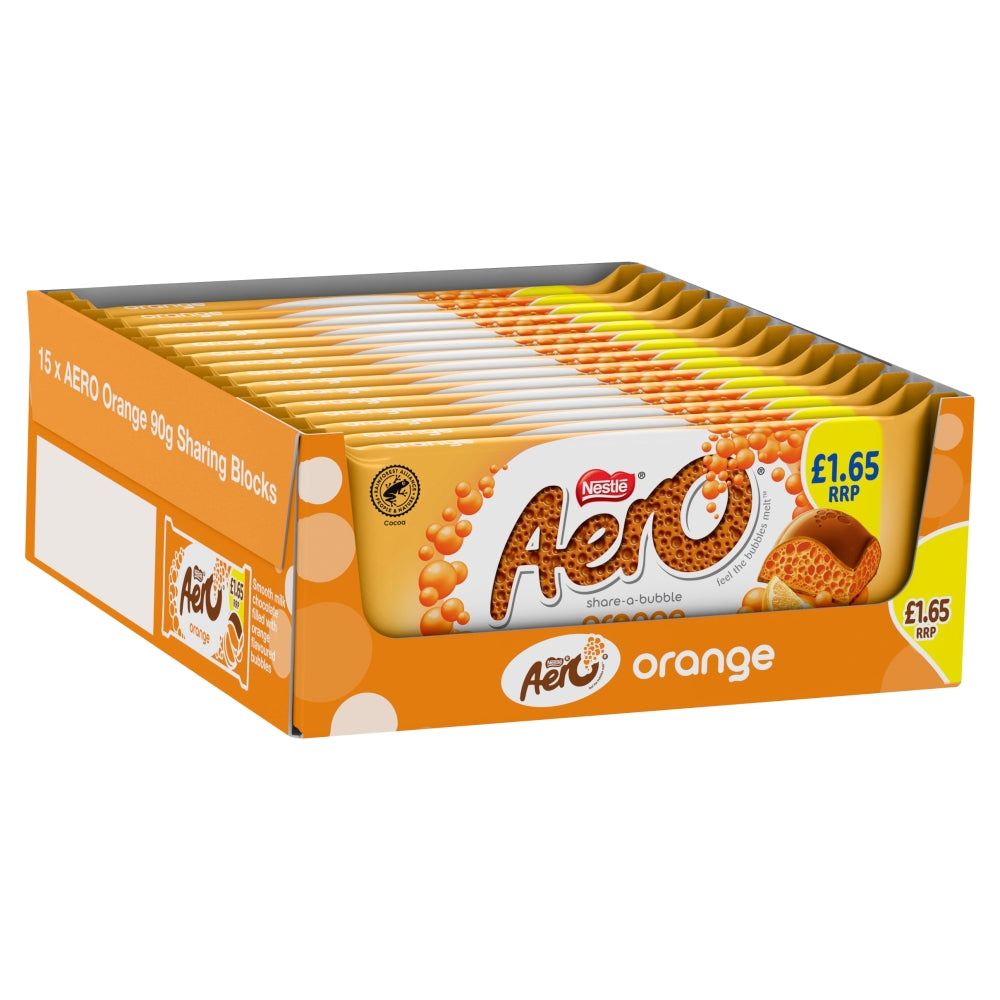 Aero Orange Chocolate Sharing Bar 90g PMP (15 Bars)