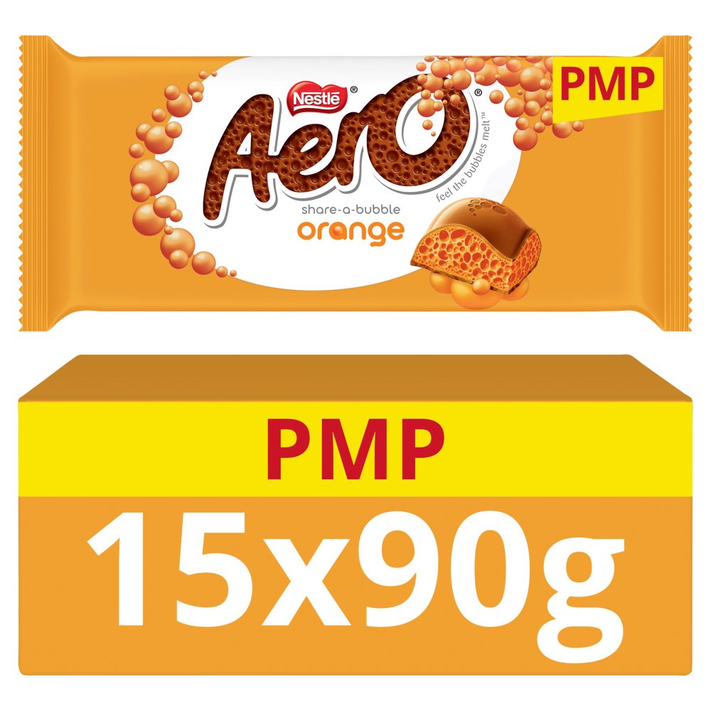 Aero Orange Chocolate Sharing Bar 90g PMP (15 Bars)