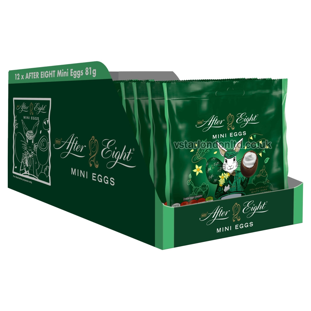 After Eight Dark Mint Chocolate Mini Eggs - 81g (12 bags)