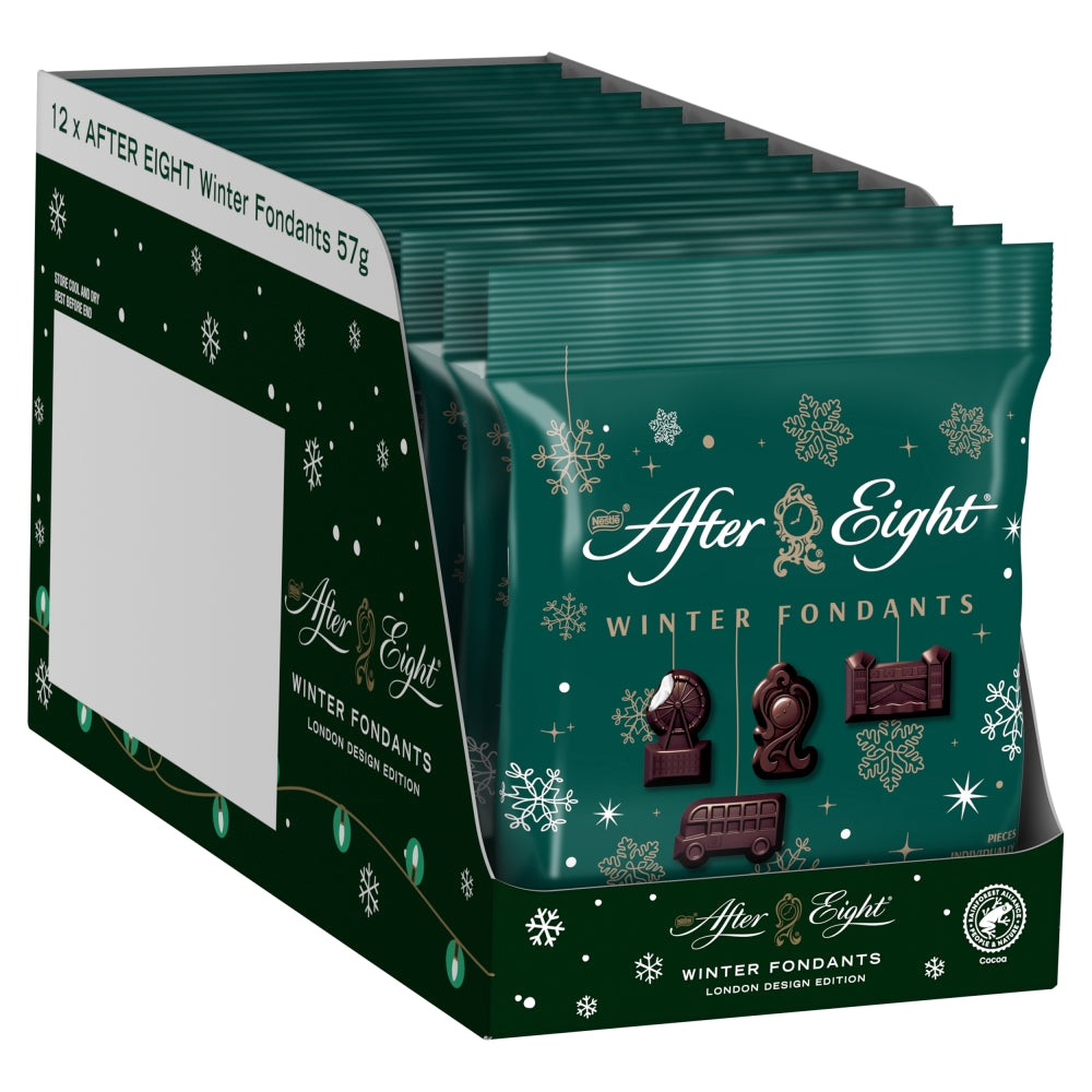 After Eight Winter Fondants Dark Mint Chocolate 57g (6 & 12 Bags)