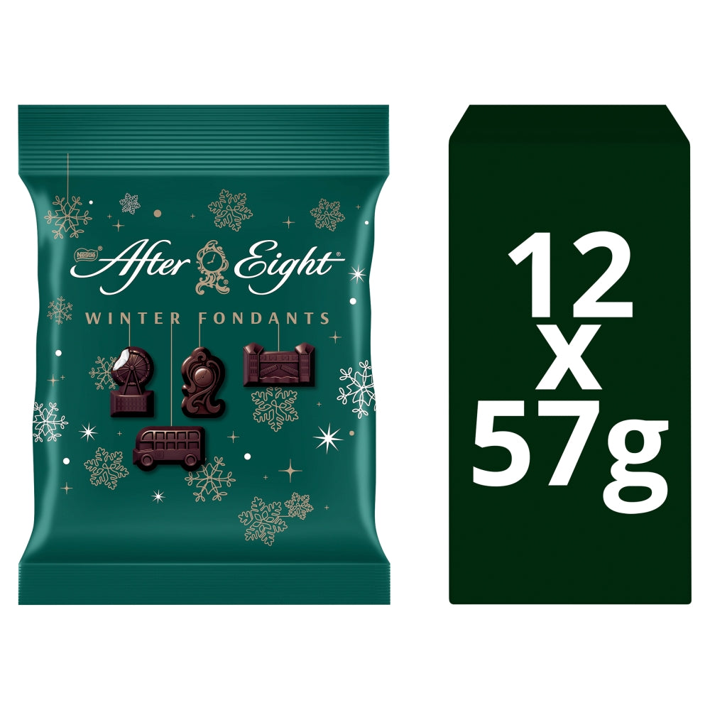 After Eight Winter Fondants Dark Mint Chocolate 57g (6 & 12 Bags)