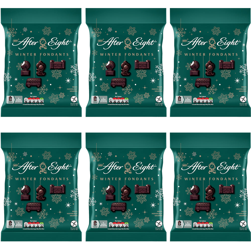 After Eight Winter Fondants Dark Mint Chocolate 57g (6 & 12 Bags)