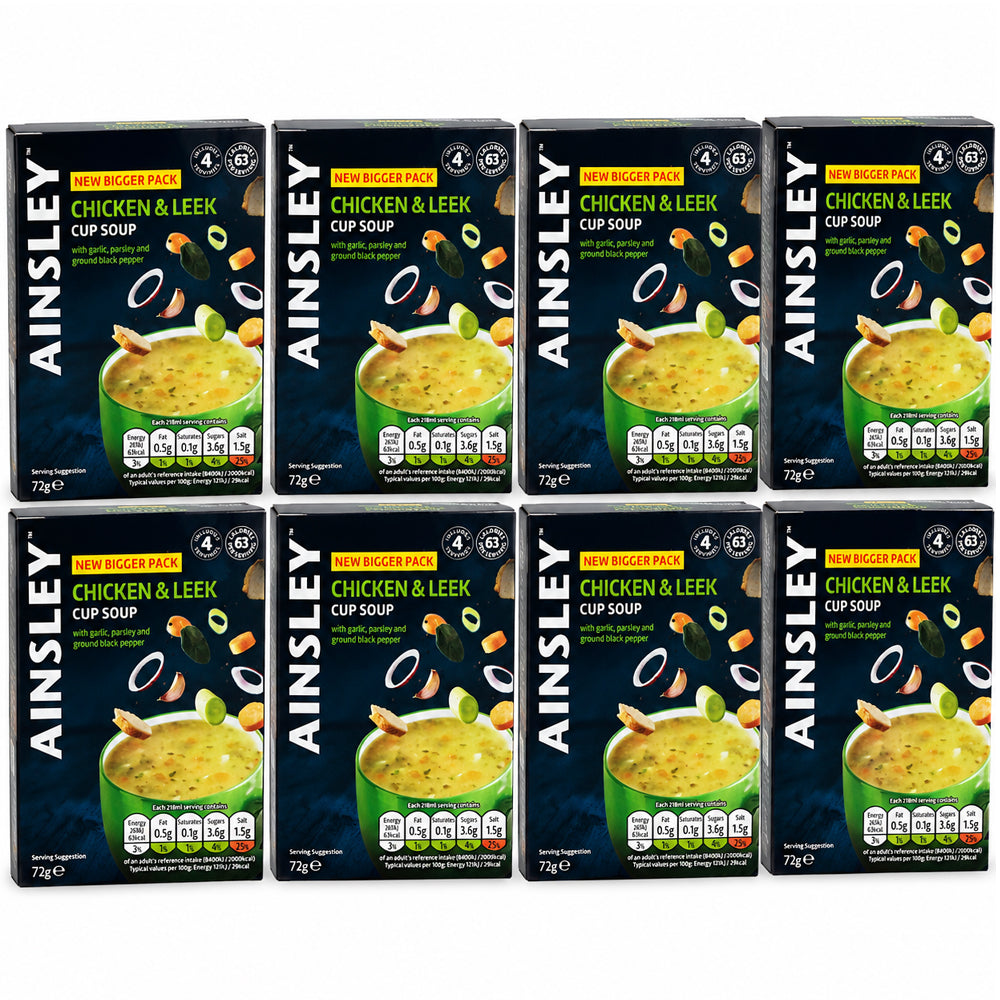 Ainsley Harriott Chicken & Leek Cup Soup 4 Pack (Case of 8)
