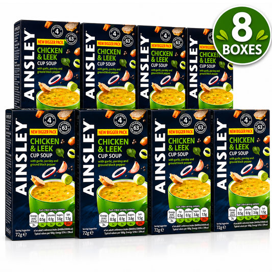 Ainsley Harriott Chicken & Leek Cup Soup 4 Pack (Case of 8)