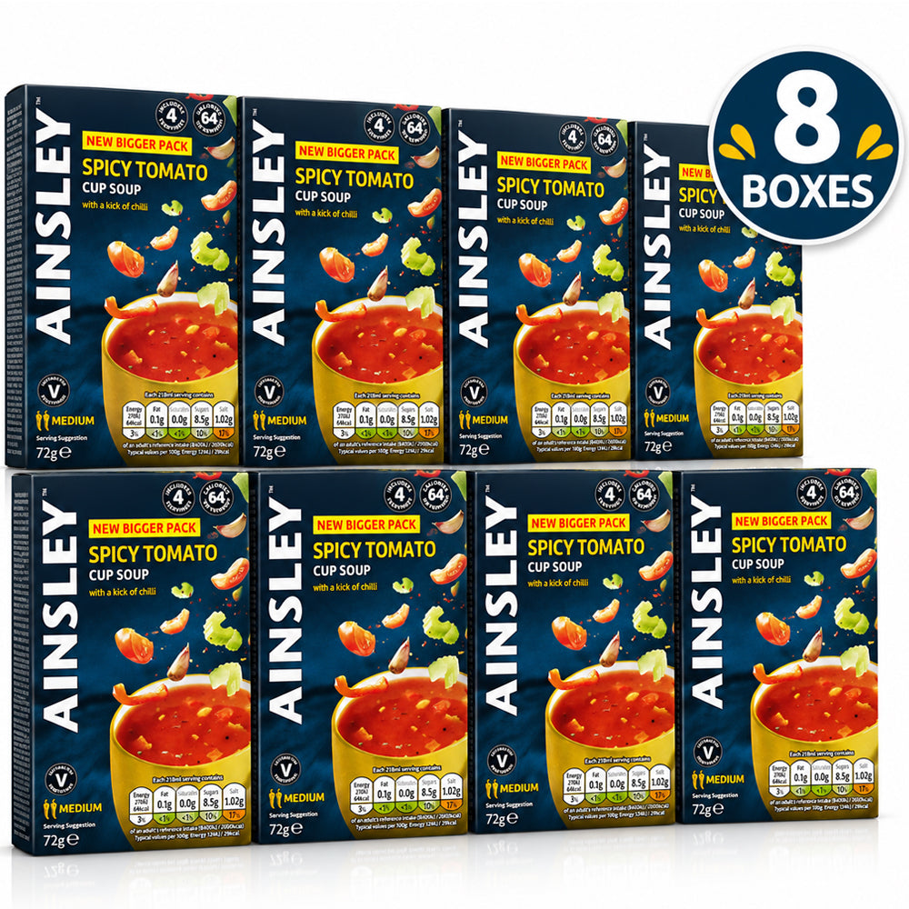 Ainsley Harriott Spicy Tomato Cup Soup 4 Pack (Case of 8)