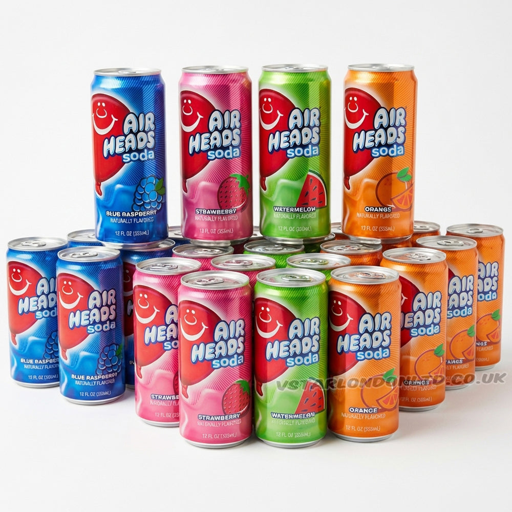 Airheads Soda Mixed Pack 355ml – Random Flavours (6 or 12 Cans)