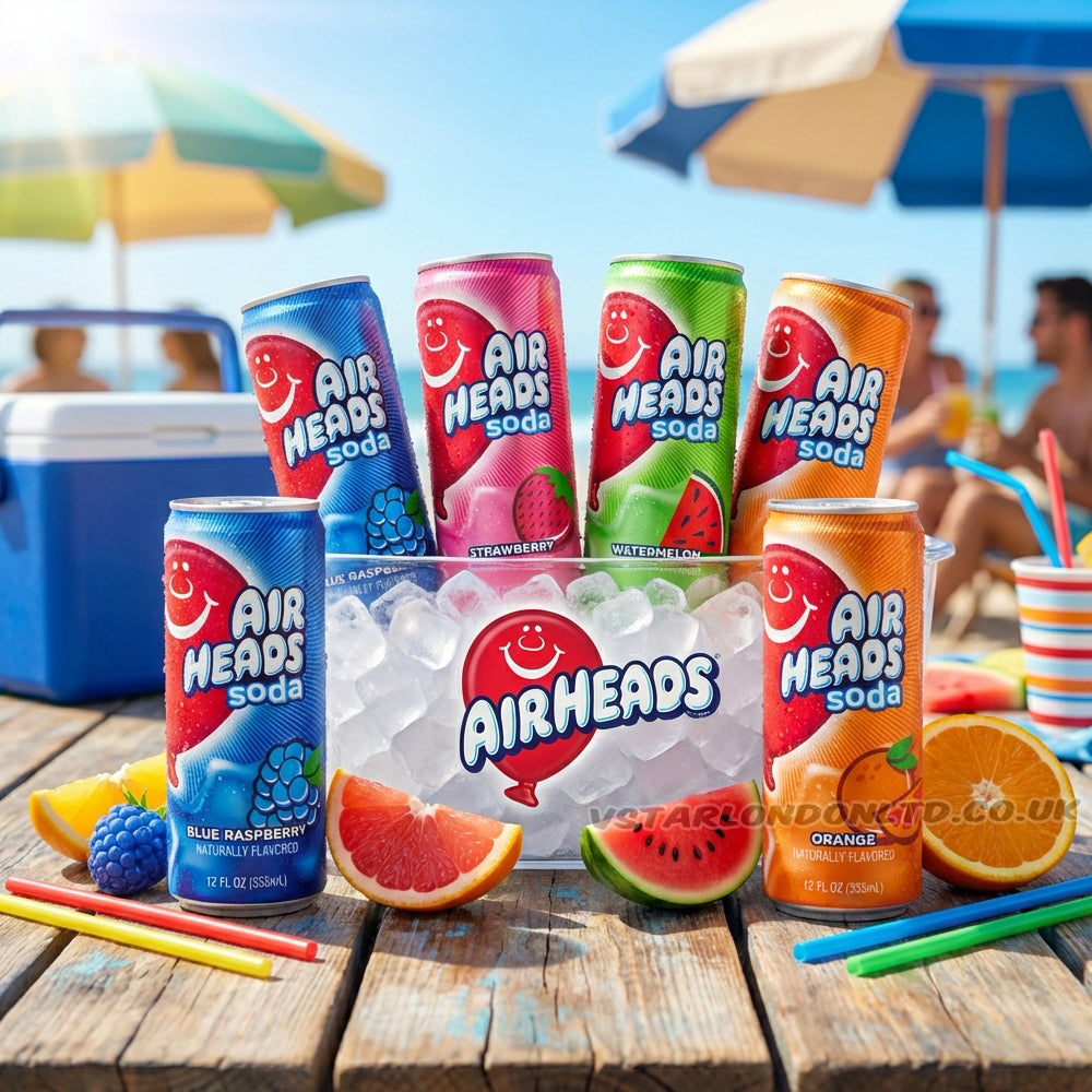 Airheads Soda Mixed Pack 355ml – Random Flavours (6 or 12 Cans) – UK ...