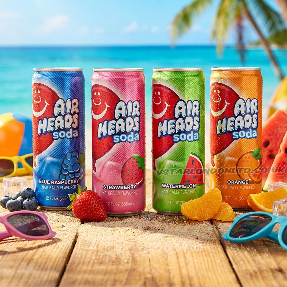 Airheads Soda Mixed Pack 355ml – Random Flavours (6 or 12 Cans)