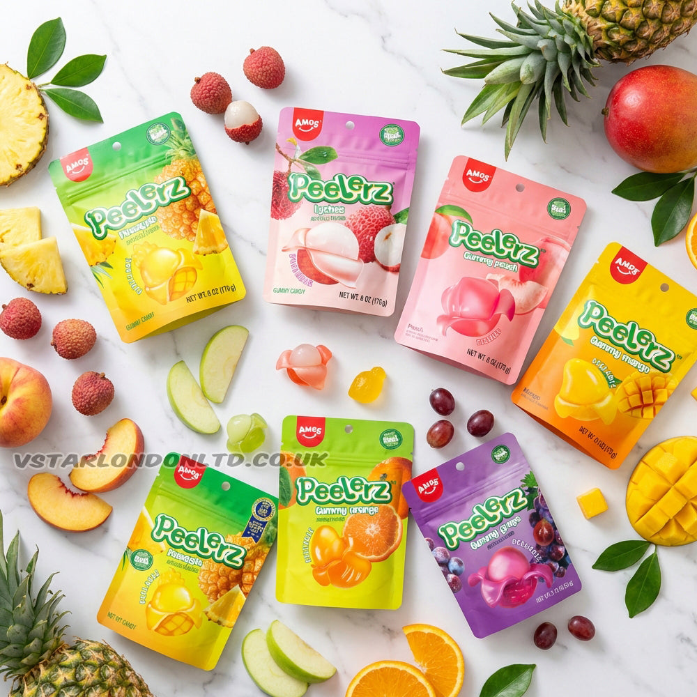 Amos Peelerz Gummy Candy Random Mixed 65g (6 & 12 Bags)