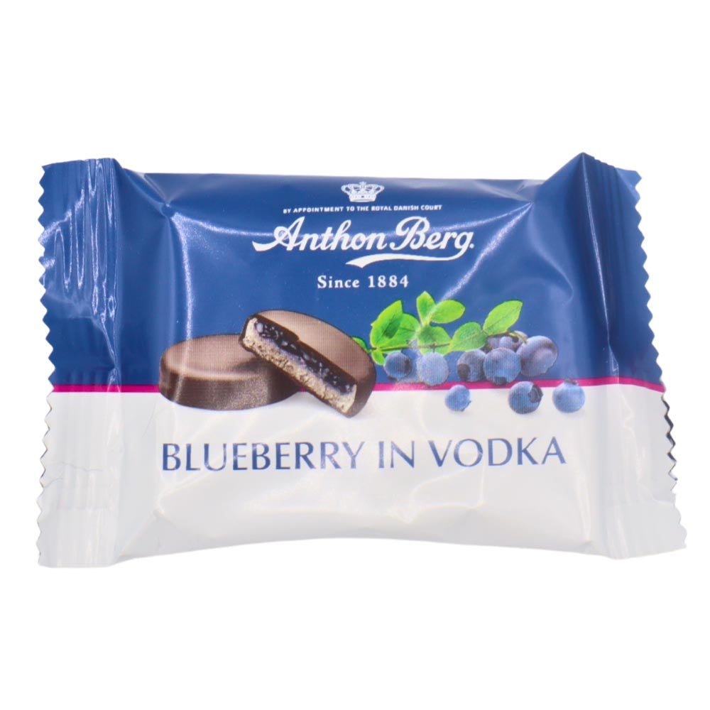 Anthon Berg Blueberry in Vodka Chocolate Covered Marzipan Bar 220g