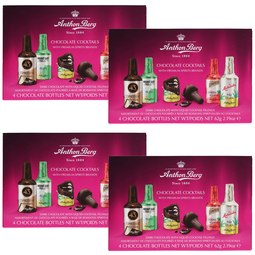 Anthon Berg Chocolate Cocktail Liqueurs 4 Pieces 62g (Box of 4)