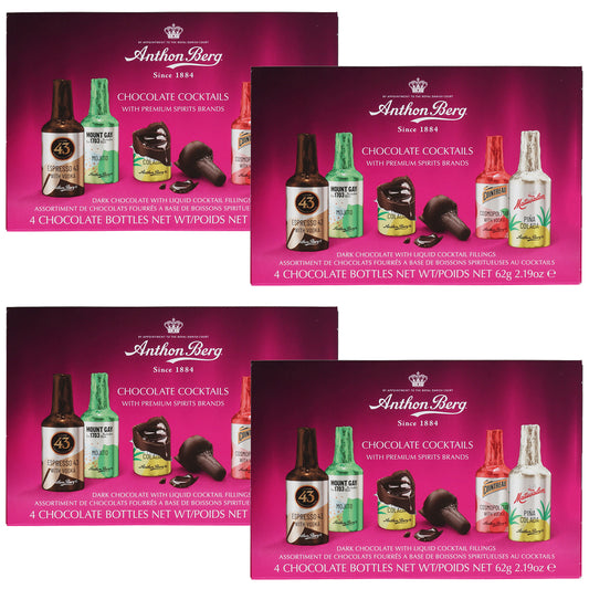 Anthon Berg Chocolate Cocktail Liqueurs 4 Pieces 62g (Box of 4)