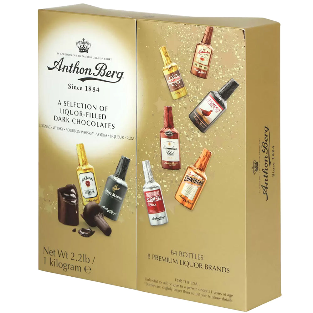 Anthon Berg Dark Chocolate Liqueur Liquor 2.2 Lbs 64 Bottles New Sealed Anthon Berg Dark Chocolate Liqueur Liquor 2.2 Lbs 64 Bottles New Sealed