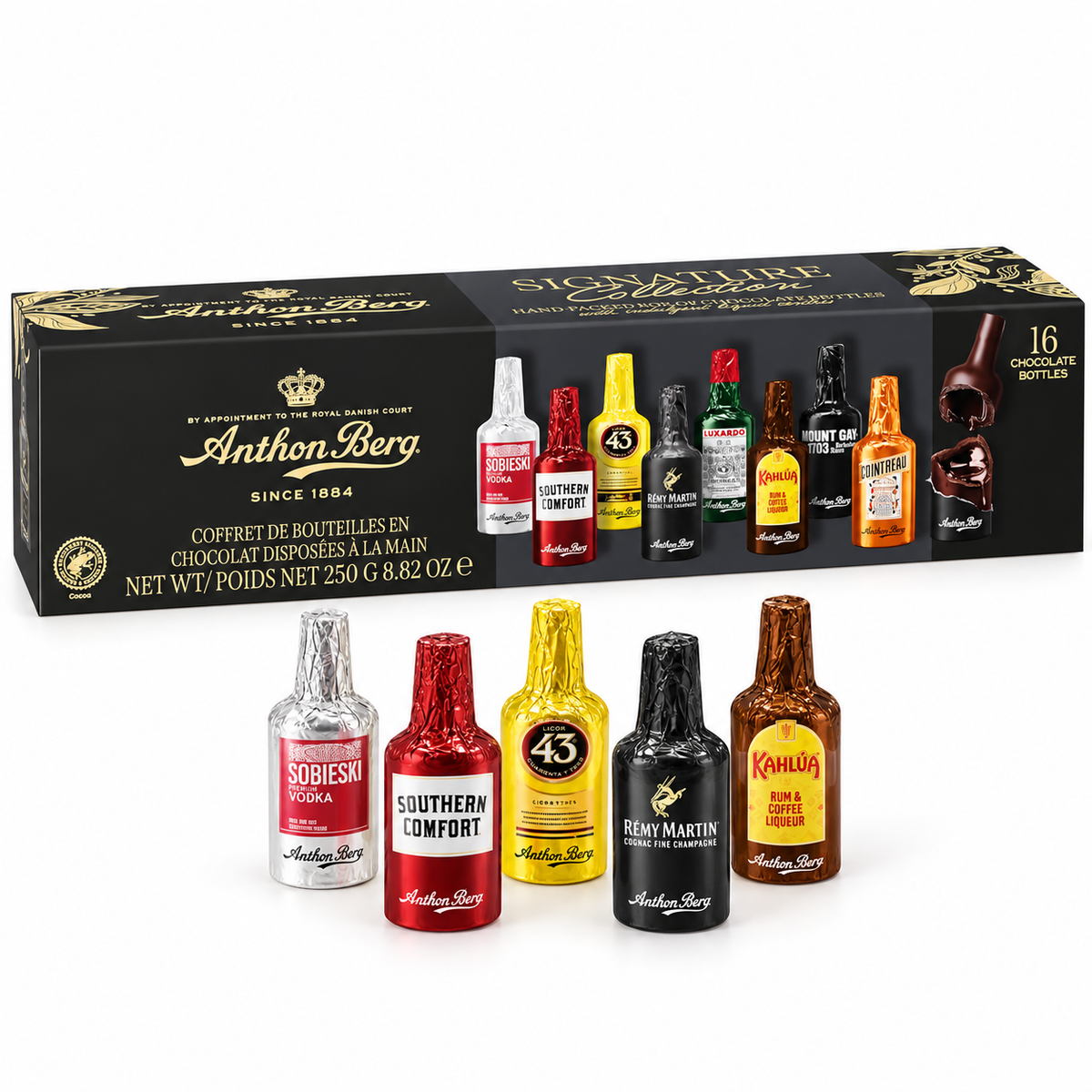 Anthon Berg Signature Collection Dark Chocolate Liqueurs 250g (16 Pieces)