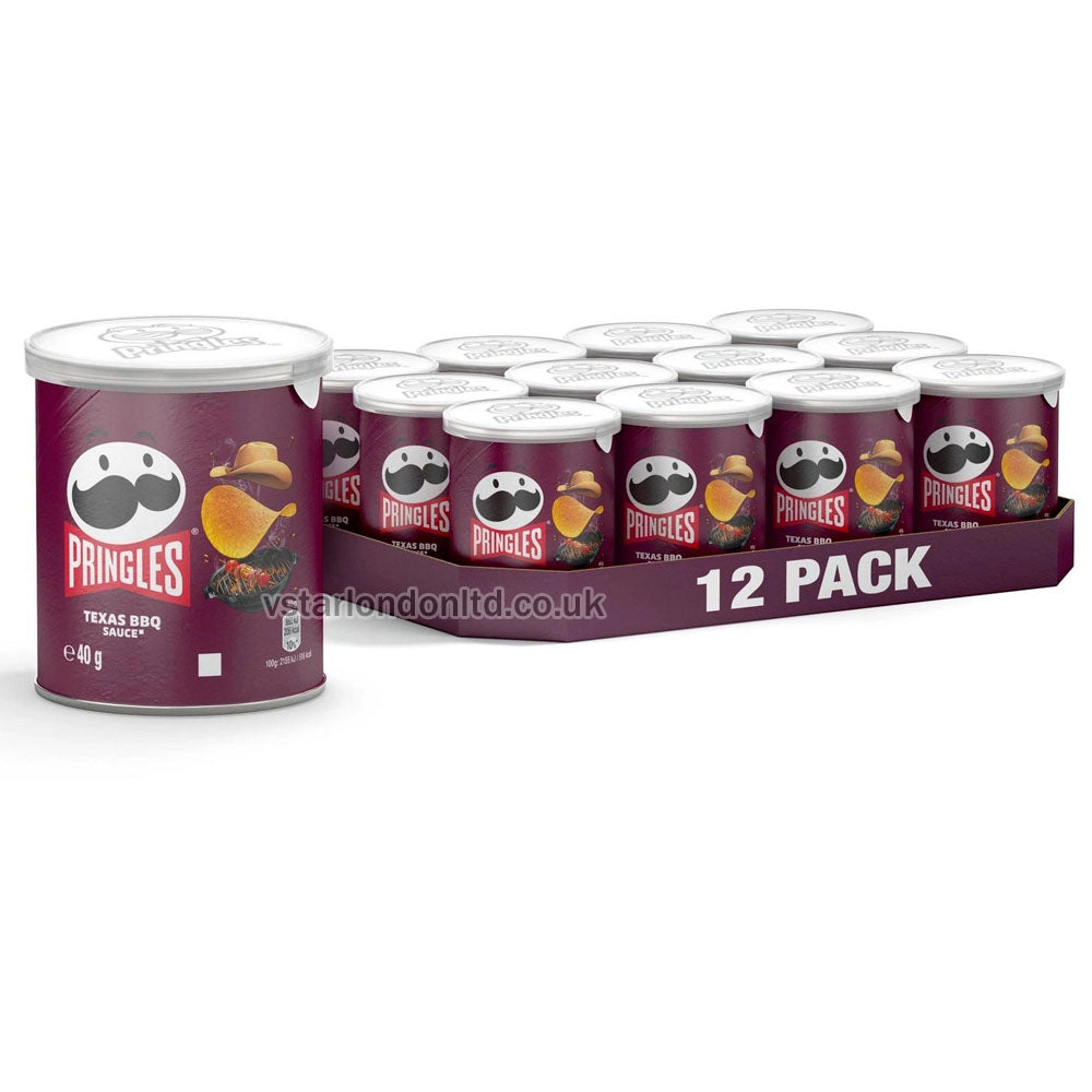 Pringles Variety Pack – 12 x 40g | Salt & Vinegar, Original, BBQ, Sour Cream & Onion