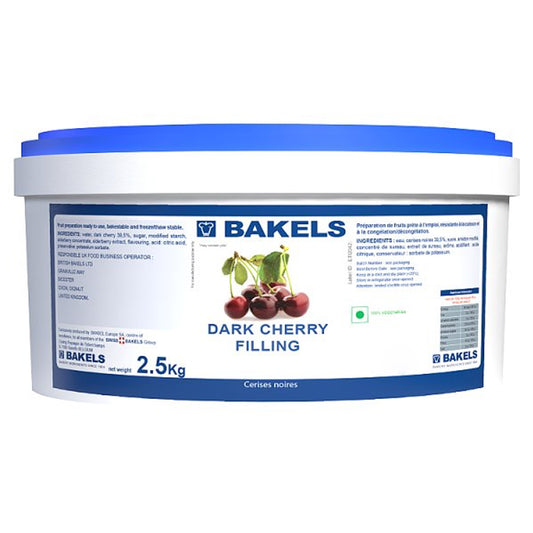 Bakels Dark Cherry Filling 2.5kg – Bakery Fruit Filling Vegetarian