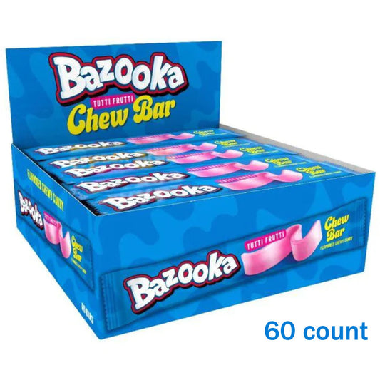Bazooka Tutti Frutti Chew Bar 14g - 60 Count