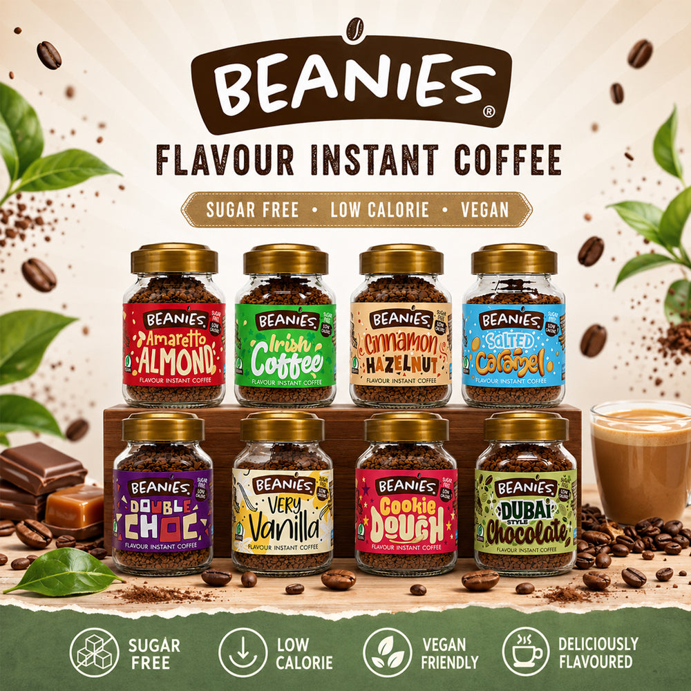 Beanies 50g Flavour Coffee Variety Pack Instant Coffee Jars (6 & 12 Random Mix Flavours)