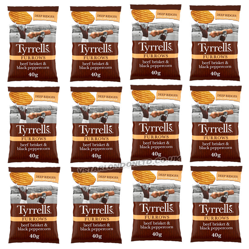 Tyrrells Hand Cooked English Crisps 40g Variety 6 Flavours Vegetarian Gluten Free