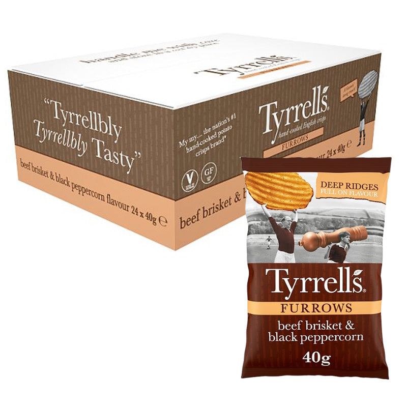 Tyrrells Hand Cooked English Crisps 40g Variety 6 Flavours Vegetarian Gluten Free