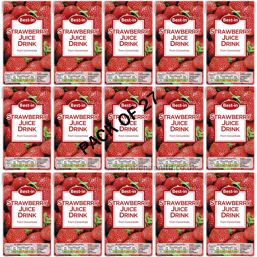 Bestin Strawberry Juice Drink 250ml – Pack of 27