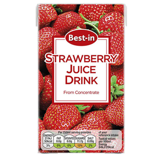 Bestin Strawberry Juice Drink 250ml – Pack of 27