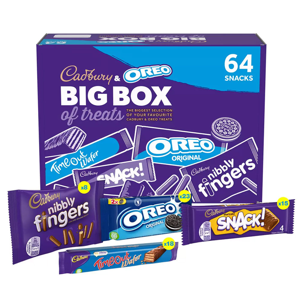 Cadbury & OREO Biscuit 64 Selection Bulk Box of Treats 1.8kg