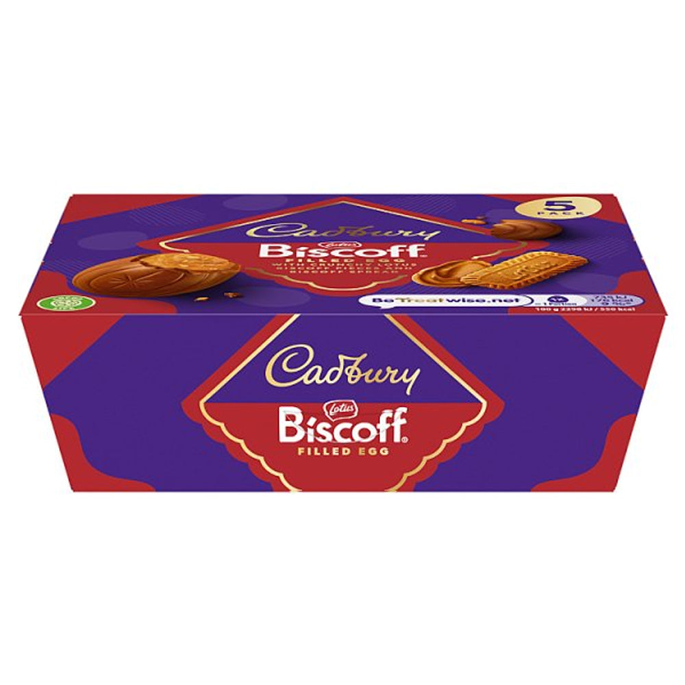Cadbury Biscoff Filled Chocolate Egg Multipack 2 x 160g (5 x 32g)