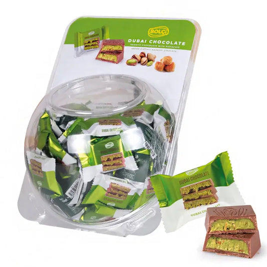 Bolci Antep Pistachio & Kadayif Dubai Chocolate Bar 16g (75 Pieces)