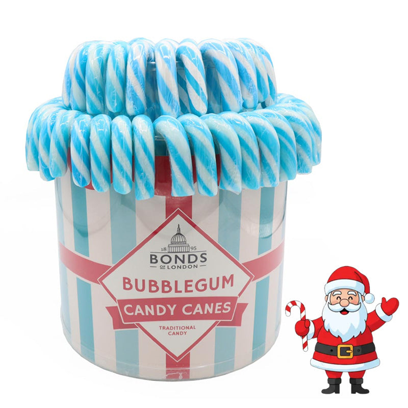 Bonds Bubblegum Candy Cane Fountain 20g x 60 Individually Wrapped Christmas Candy Canes