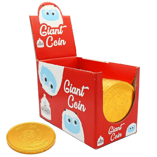 Bonds Giant Gold Santa Milk Chocolate Coins 50g (Box of 24)