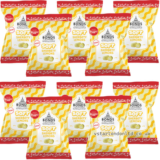 Bonds Soft Sherbety Lemons Bag 120g (Box of 10)