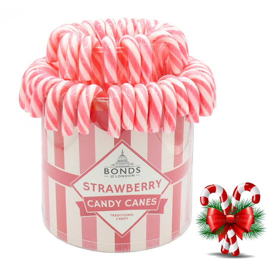 Bonds Strawberry Candy Canes 20g x 60 Individually Wrapped Strawberry Sweets