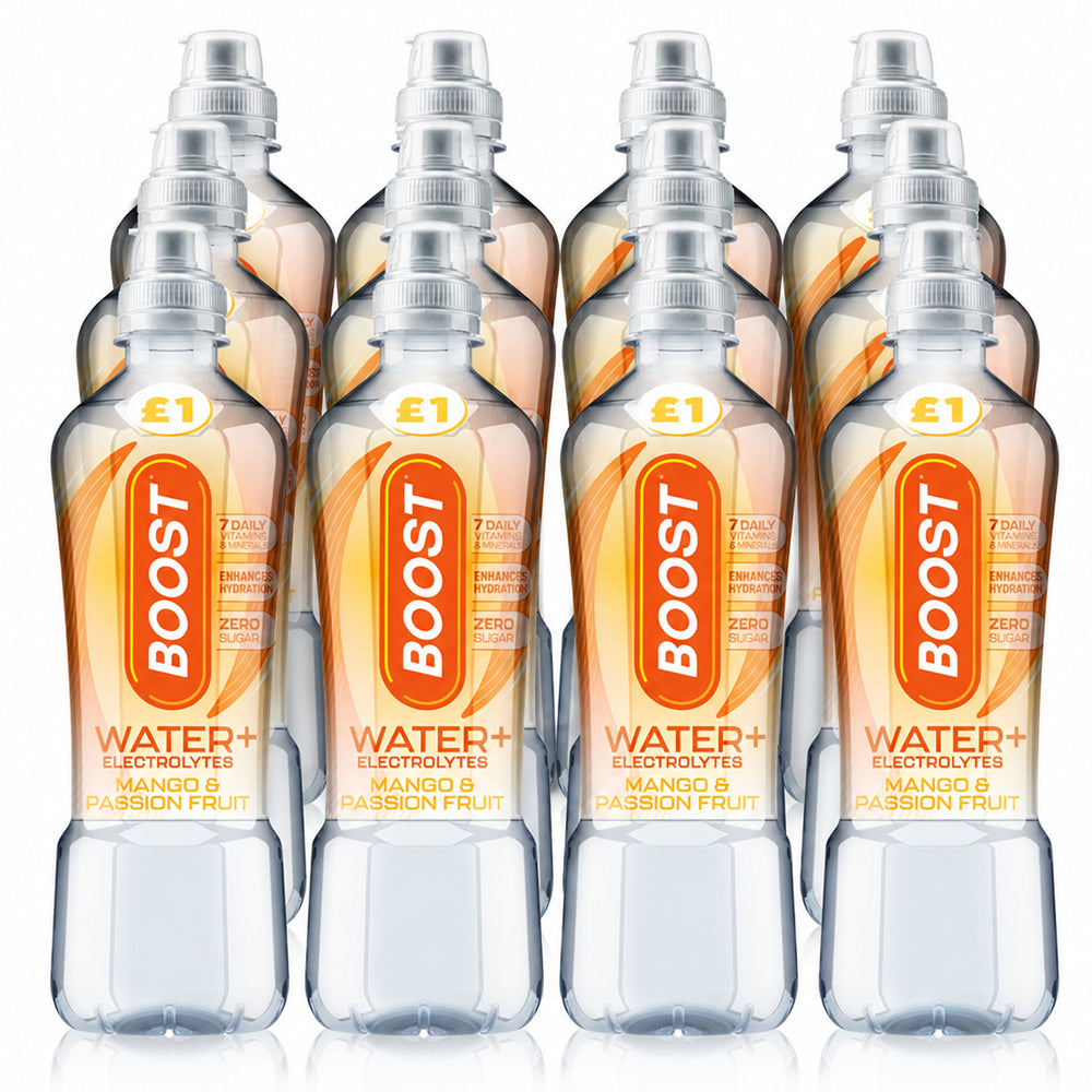 Boost Water+ Electrolytes Mango & Passion Hydration Drink 500ml (Case of 12)