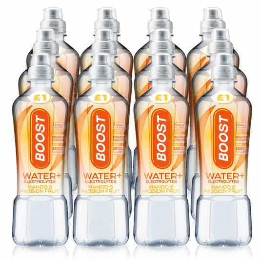 Boost Water+ Electrolytes Mango & Passion Hydration Drink 500ml (Case of 12)