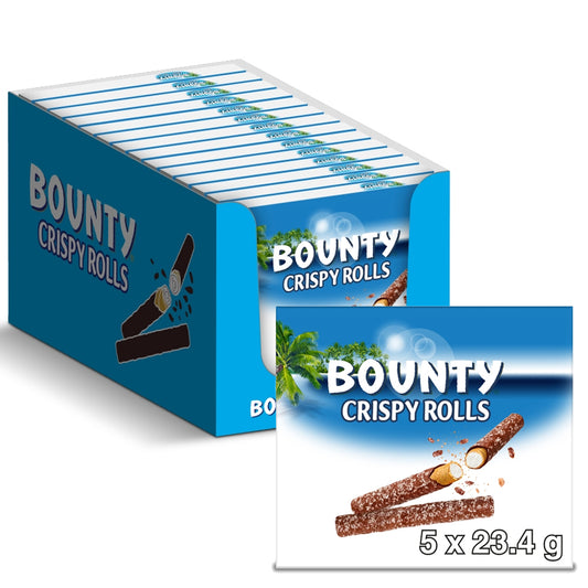 Bounty Milk Chocolate & Coconut Crispy Rolls Multipack (14 x 5 x 23.4g)