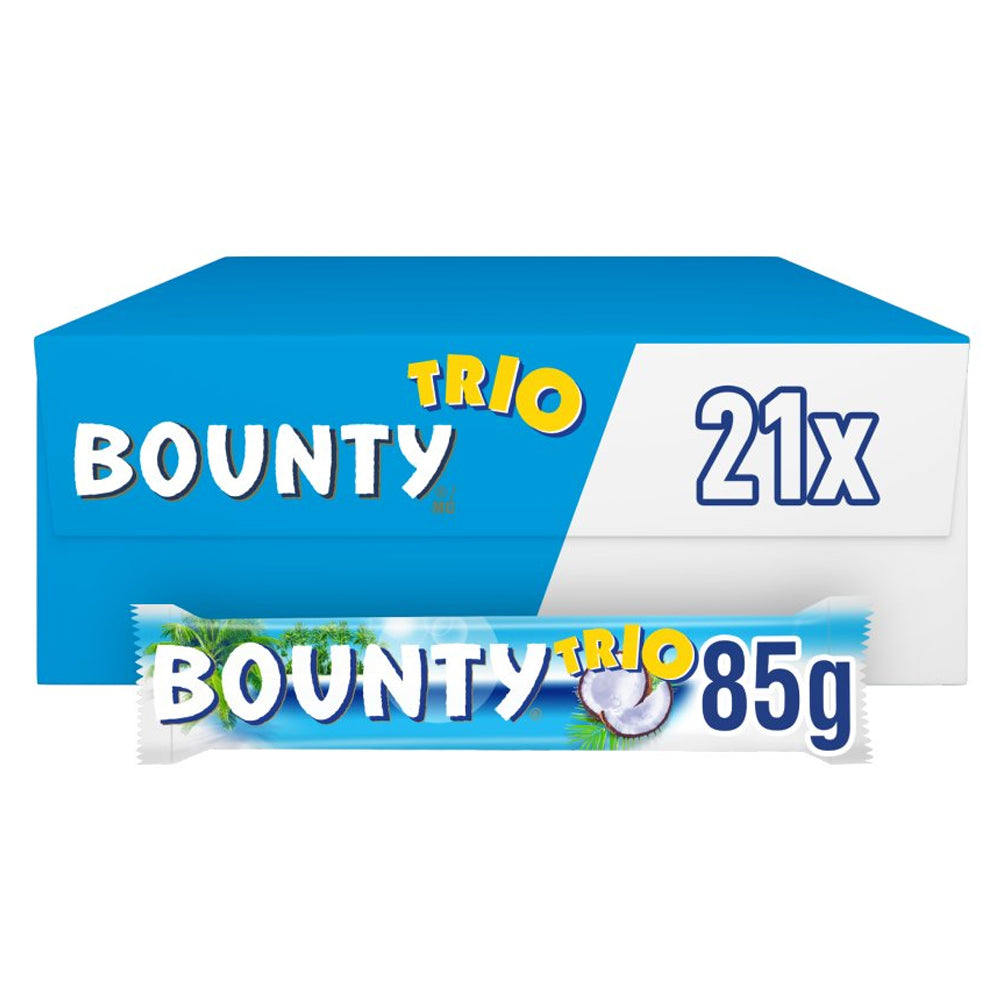 Bounty Trio Coconut Milk Chocolate Bar 85g (10 & 21 Bars)