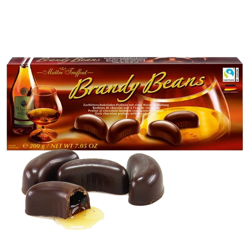 Brandy Beans Gift Box 200g Dark Chocolate Pralines (4 – 12 Boxes)