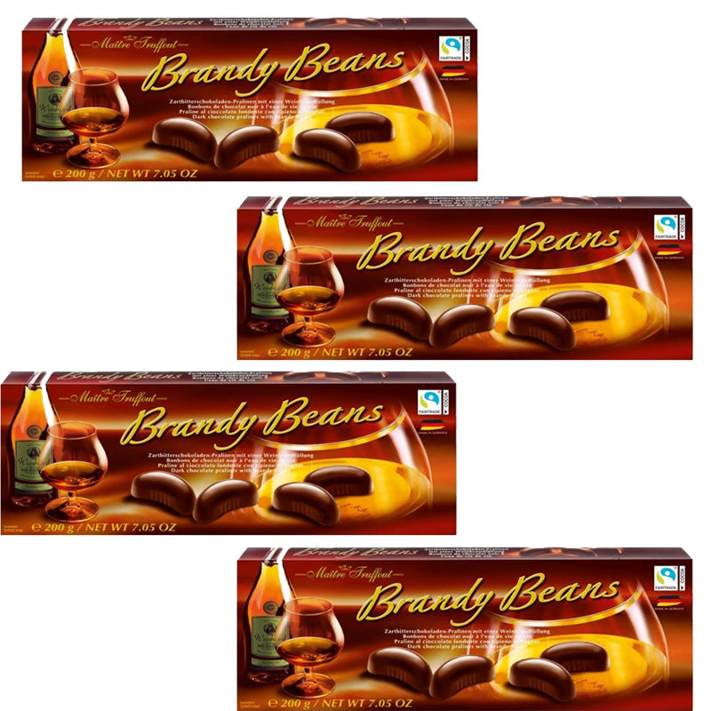 Brandy Beans Gift Box 200g Dark Chocolate Pralines (4 – 12 Boxes)