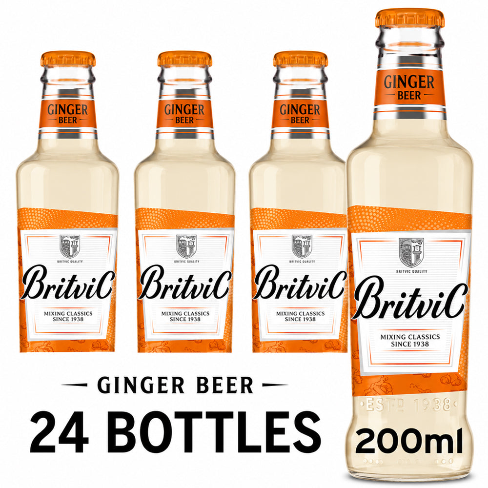 Britvic Fiery Ginger Beer Bottle Soft Drink 24 x 200ml