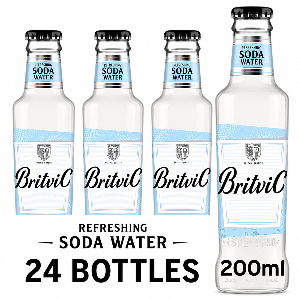 Britvic Soda Water 200ml Bottles (Case of 24)