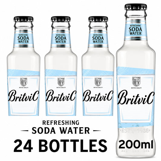 Britvic Soda Water 200ml Bottles (Case of 24)