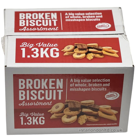 Sweet Dreams 1.3kg Biscuit Assortment – Whole, Broken & Misshapen for Snacking & Baking