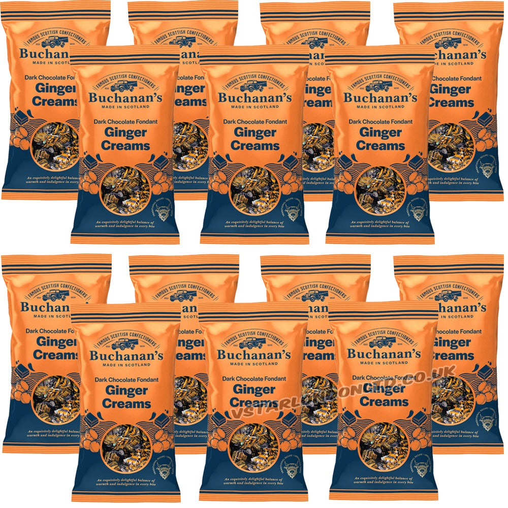 Buchanan's Dark Chocolate Fondant Ginger Creams 120g (6 & 12 Bags)