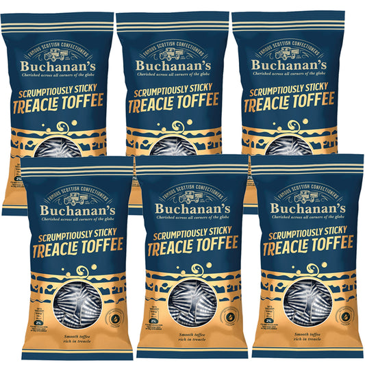Buchanan’s Scrumptiously Sticky Treacle Toffee Bag 120g (6 or 12 Bags)