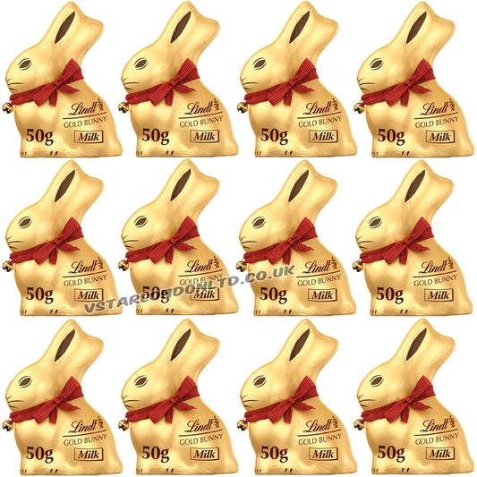 Lindt Gold Bunny Easter Milk Chocolate – 50g (6, 12 & 16 Bunnies)